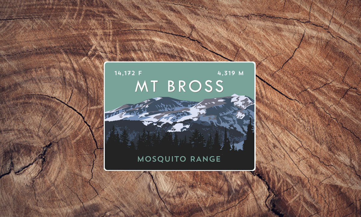 Mount Bross Colorado 14er Sticker