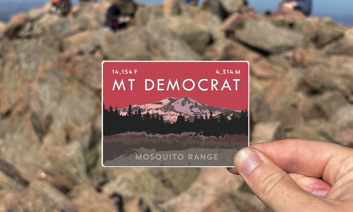 Mount Democrat Colorado 14er Sticker