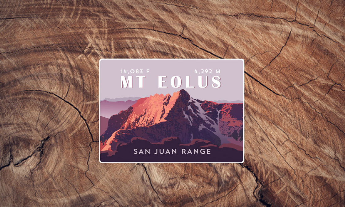 Mount Eolus Colorado 14er Sticker
