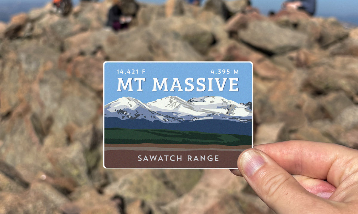 Mount Massive Colorado 14er Sticker