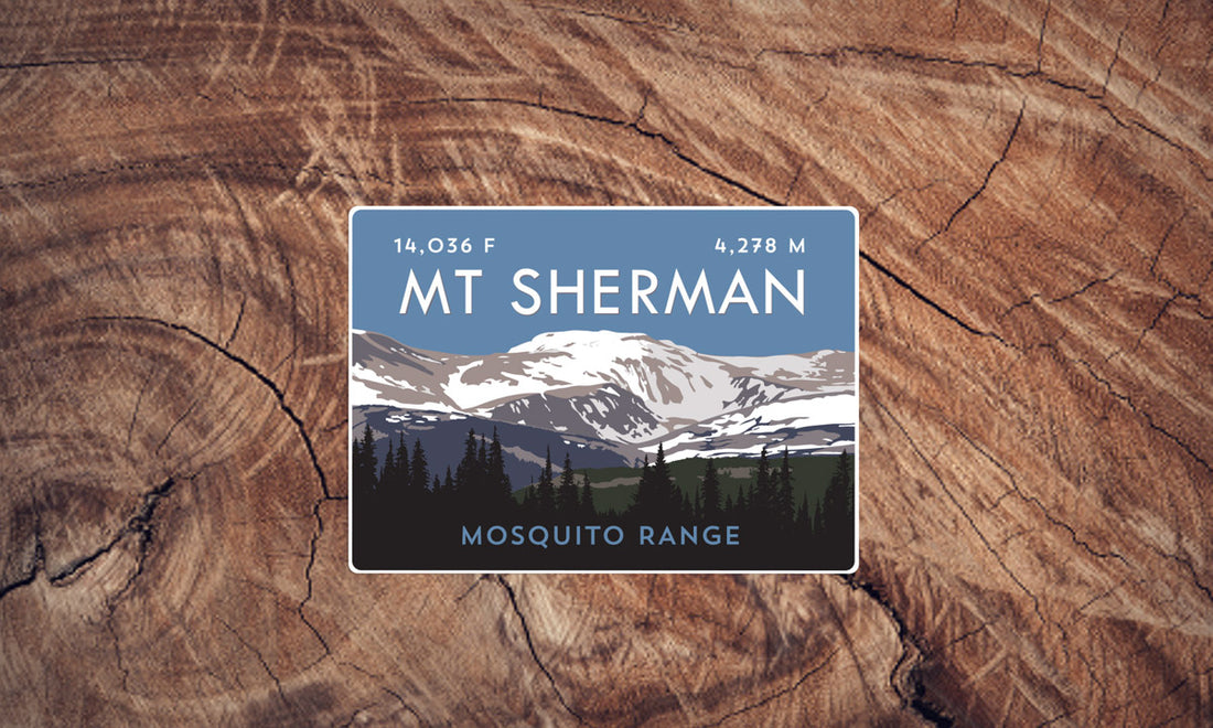 Mount Sherman Colorado 14er Sticker
