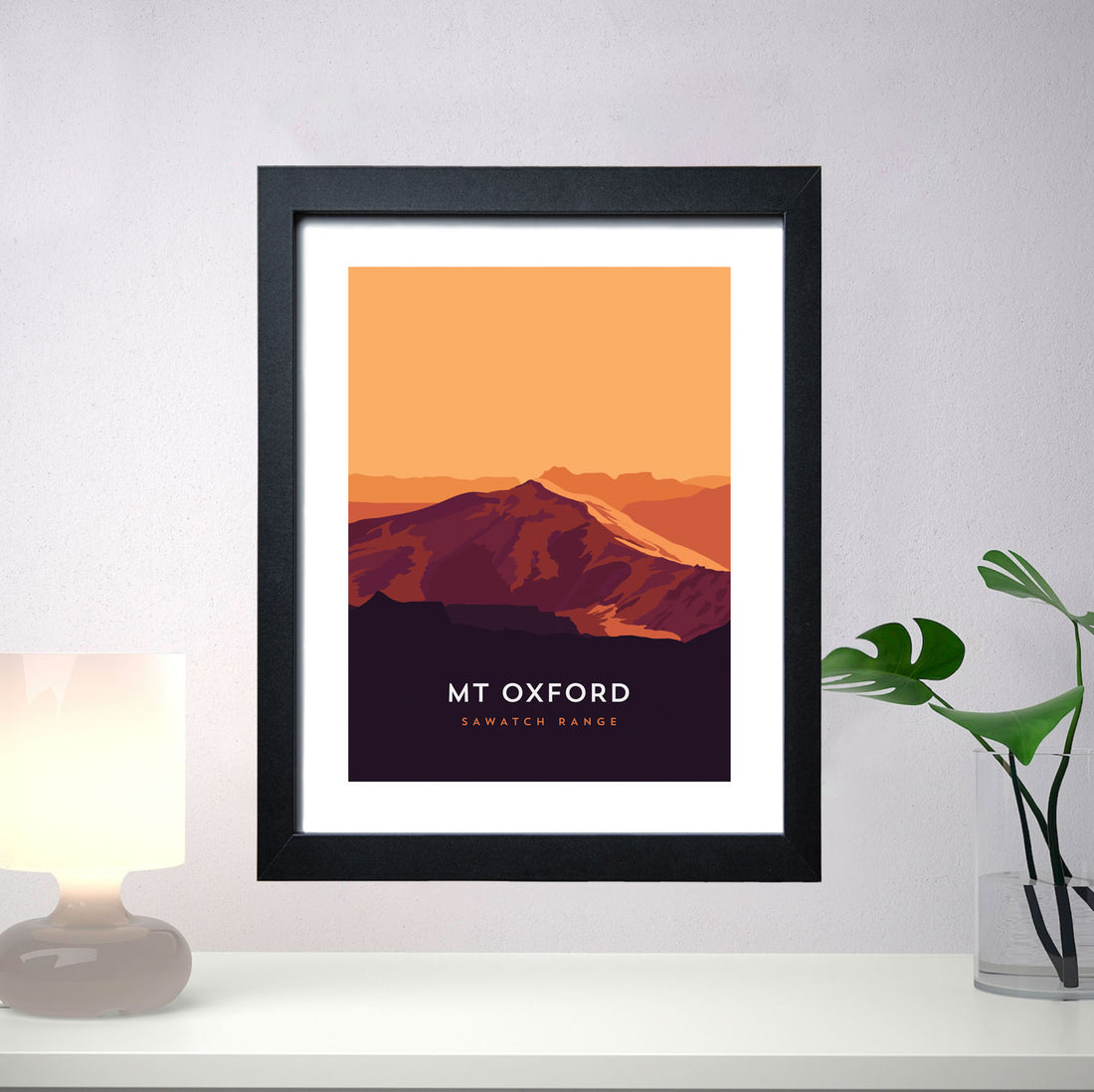 Mount Oxford Colorado 14er Framed Poster
