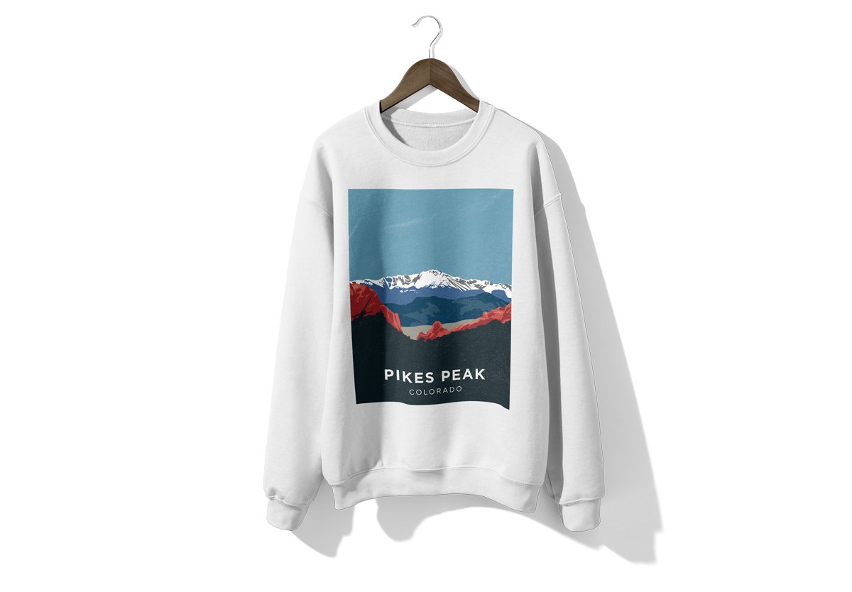 Pikes Peak Sweatshirt - White