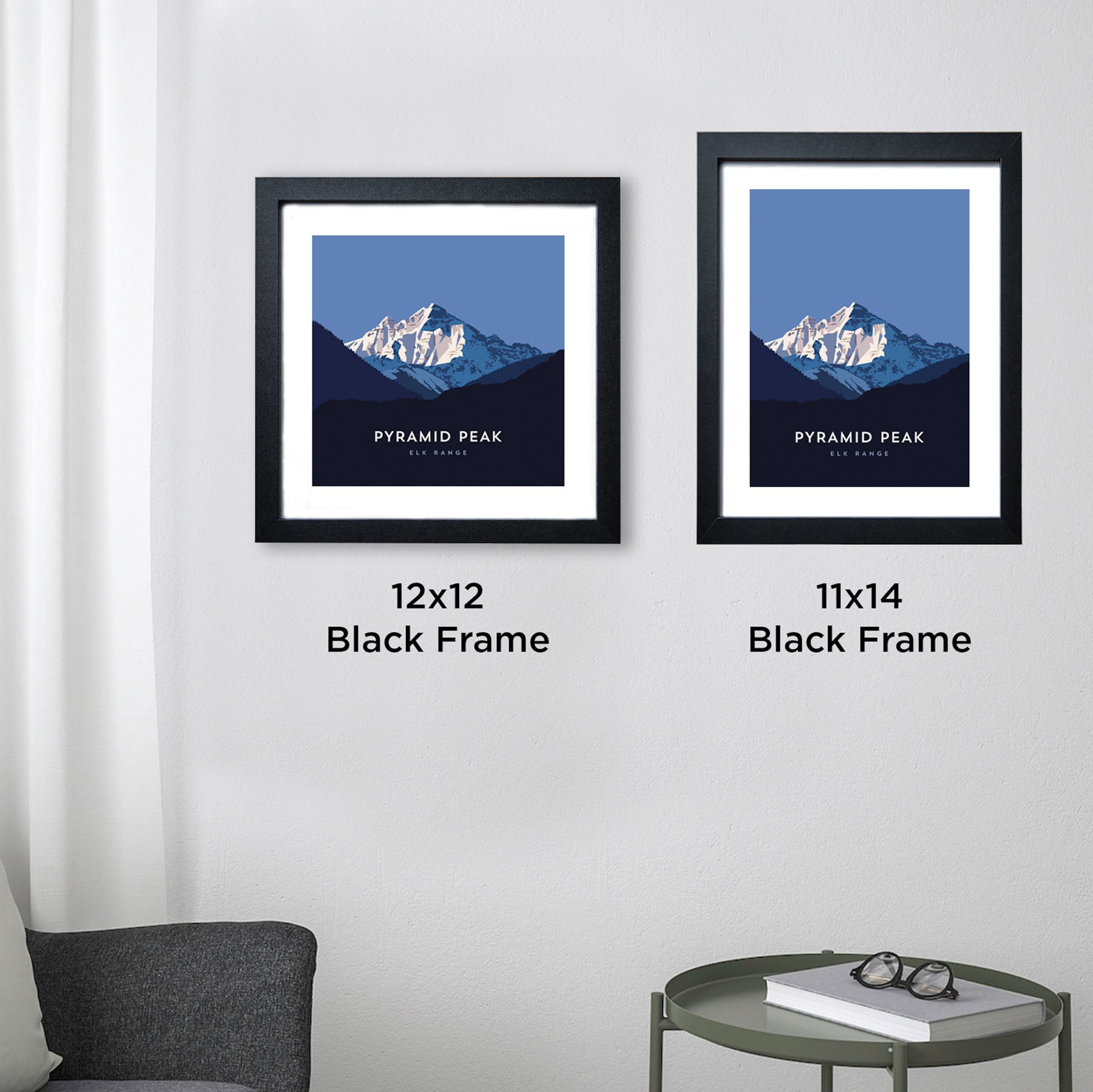 Pyramid Peak Colorado 14er Framed Poster