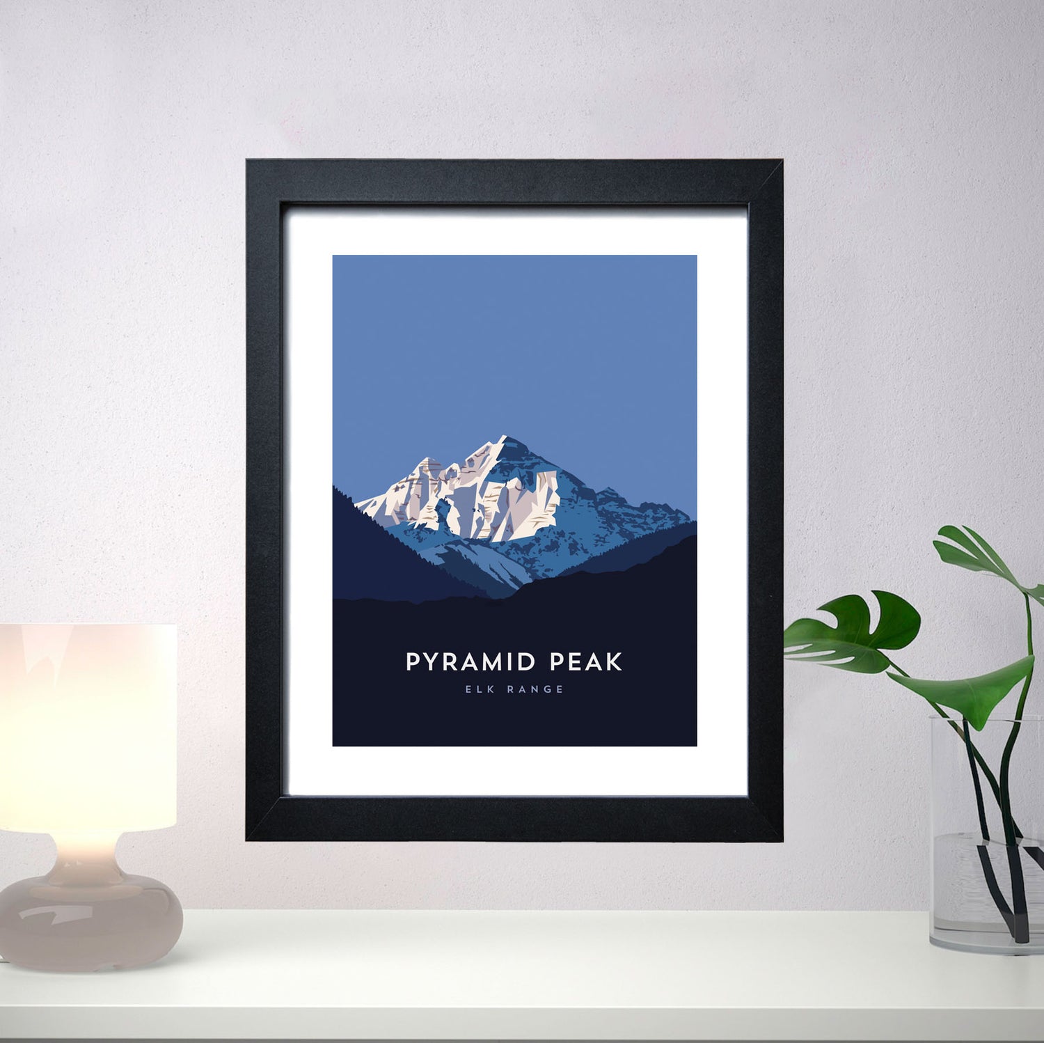 Pyramid Peak Colorado 14er Framed Poster