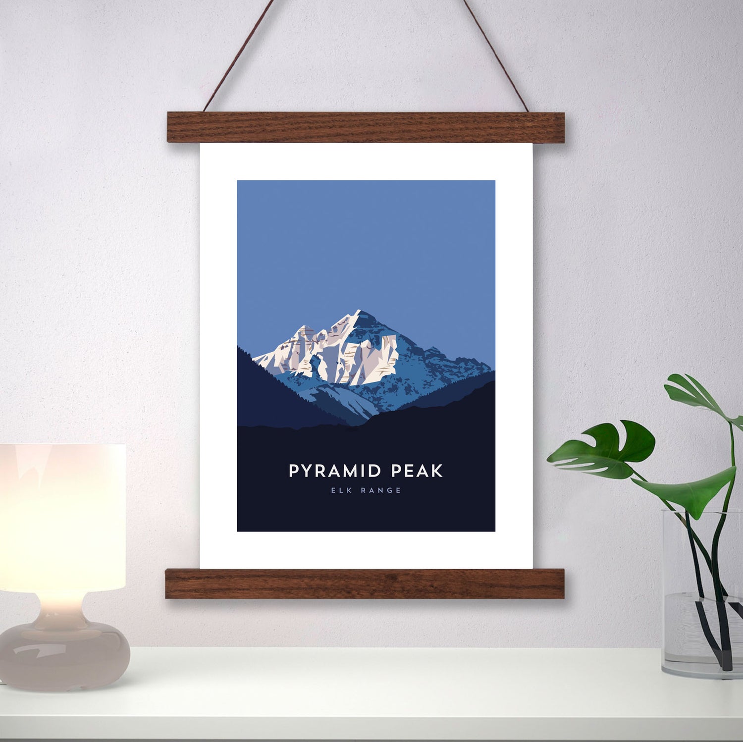 Pyramid Peak Colorado 14er Hanger Frame Poster