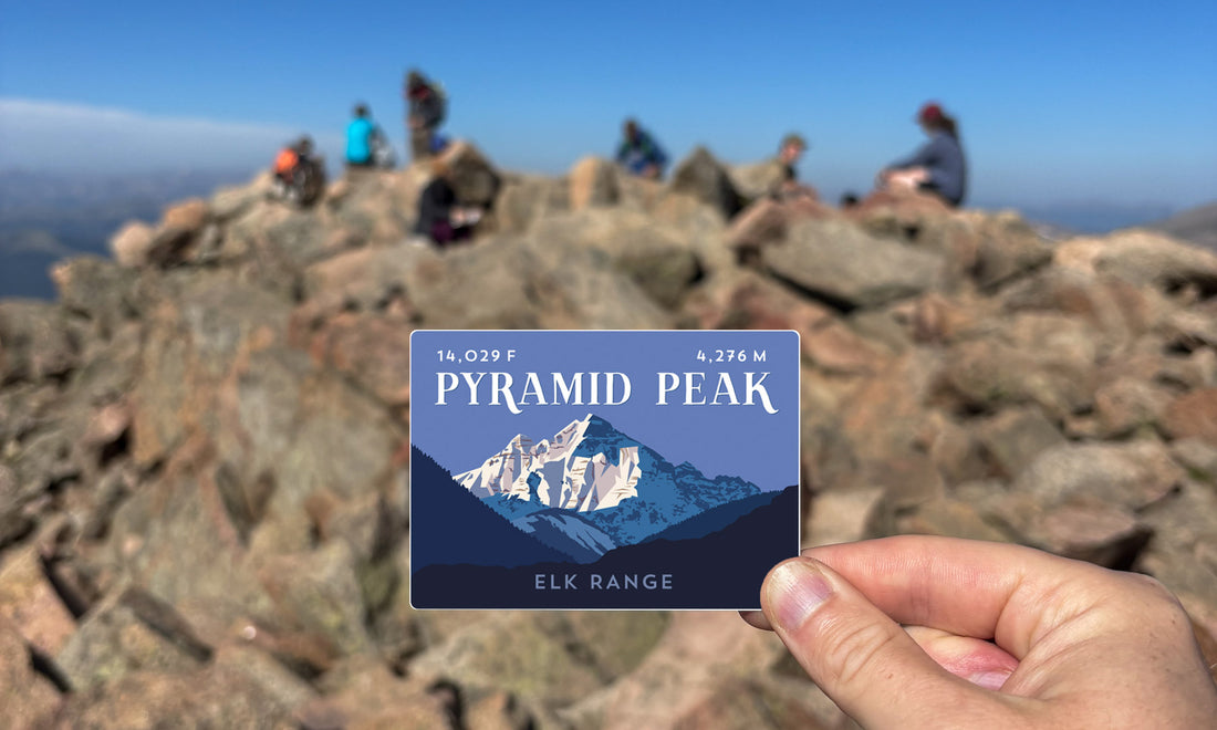 Pyramid Peak Colorado 14er Sticker