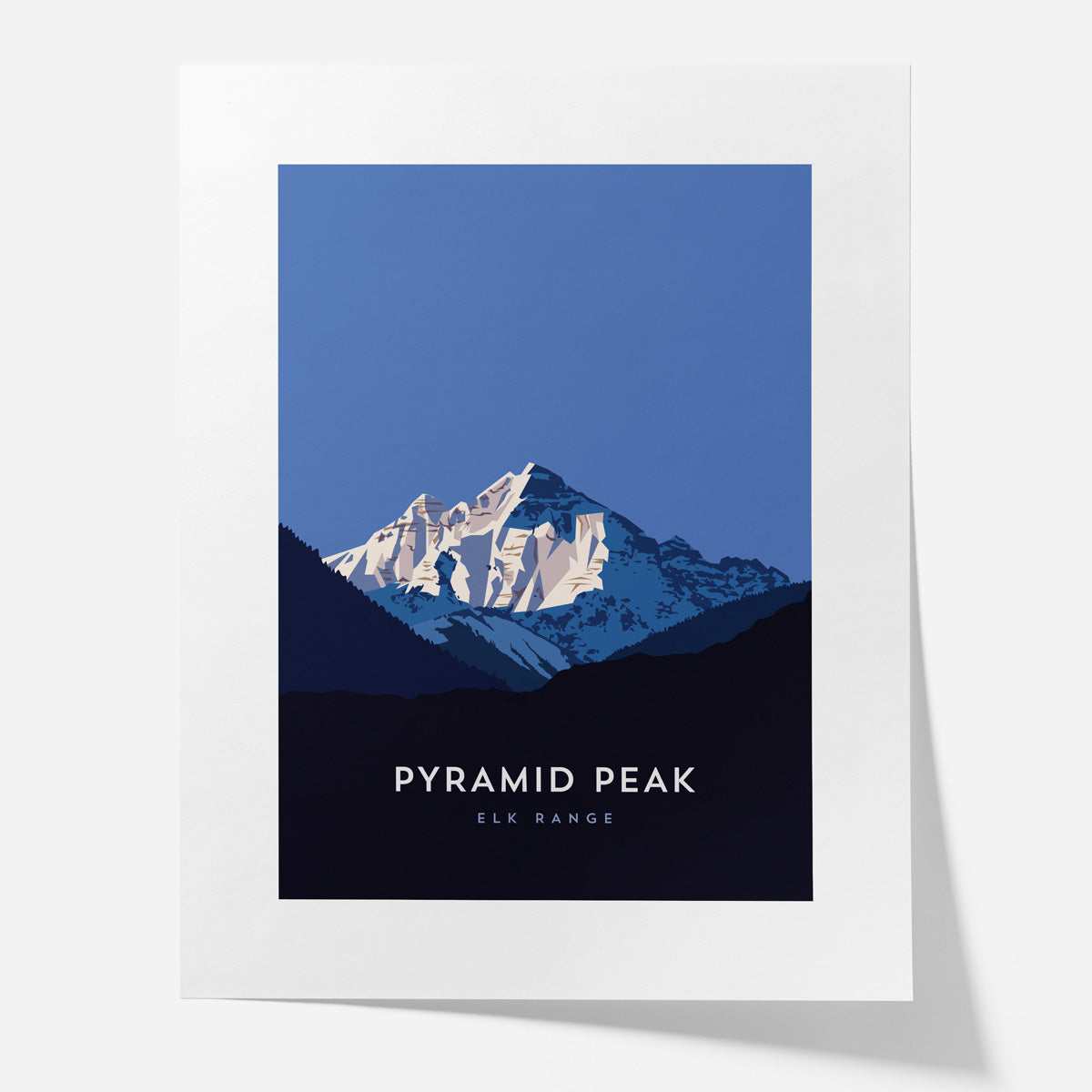 Pyramid Peak Colorado 14er Poster