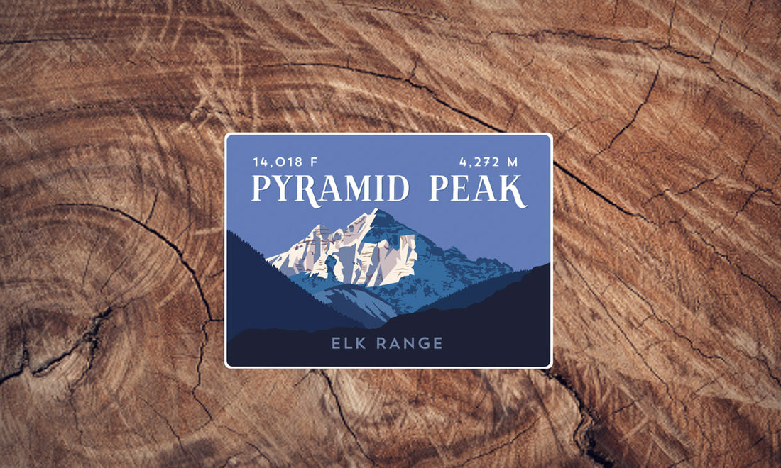 Pyramid Peak Colorado 14er Sticker