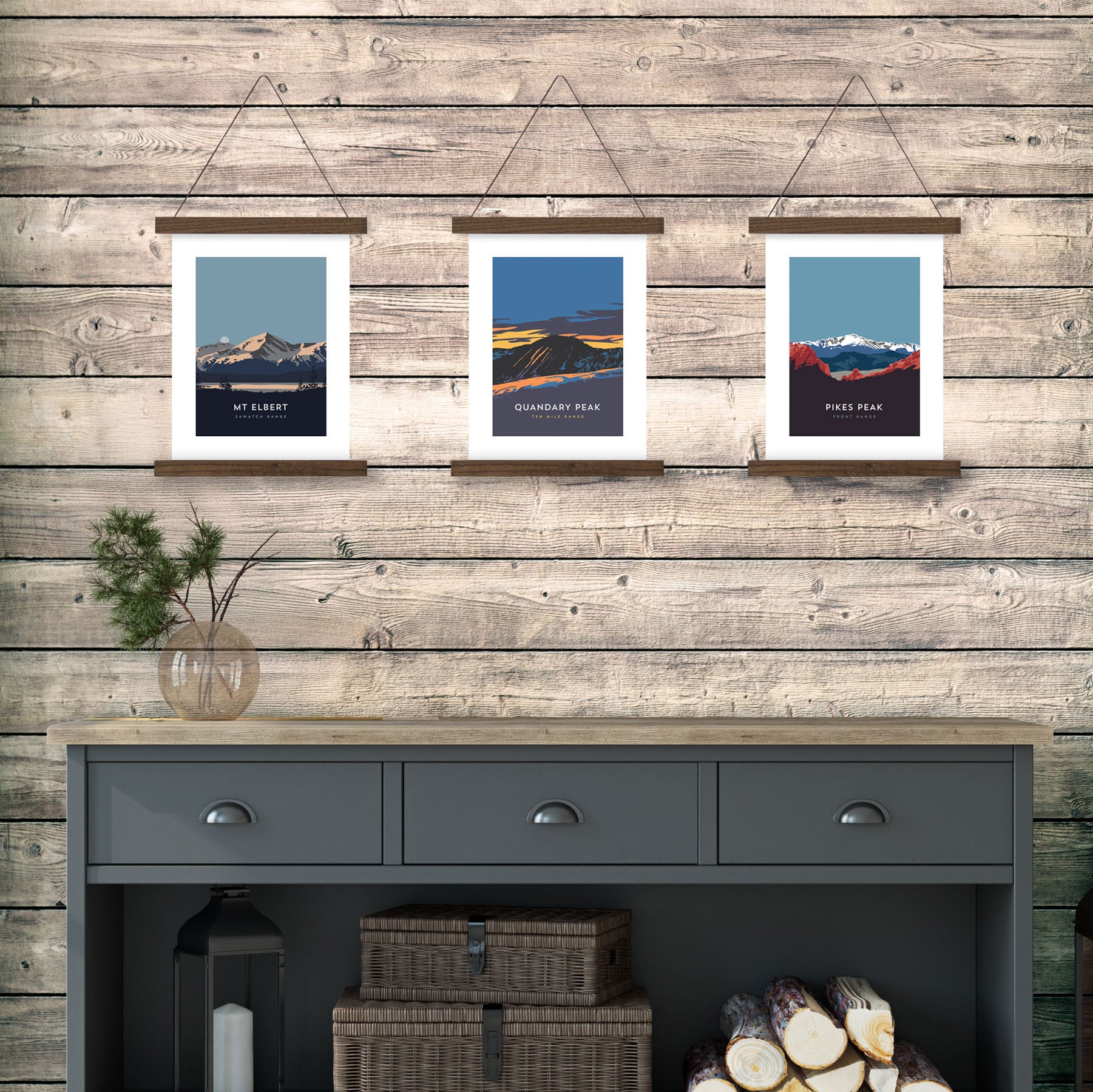 Quandary Peak Colorado 14er Hanger Frame Poster