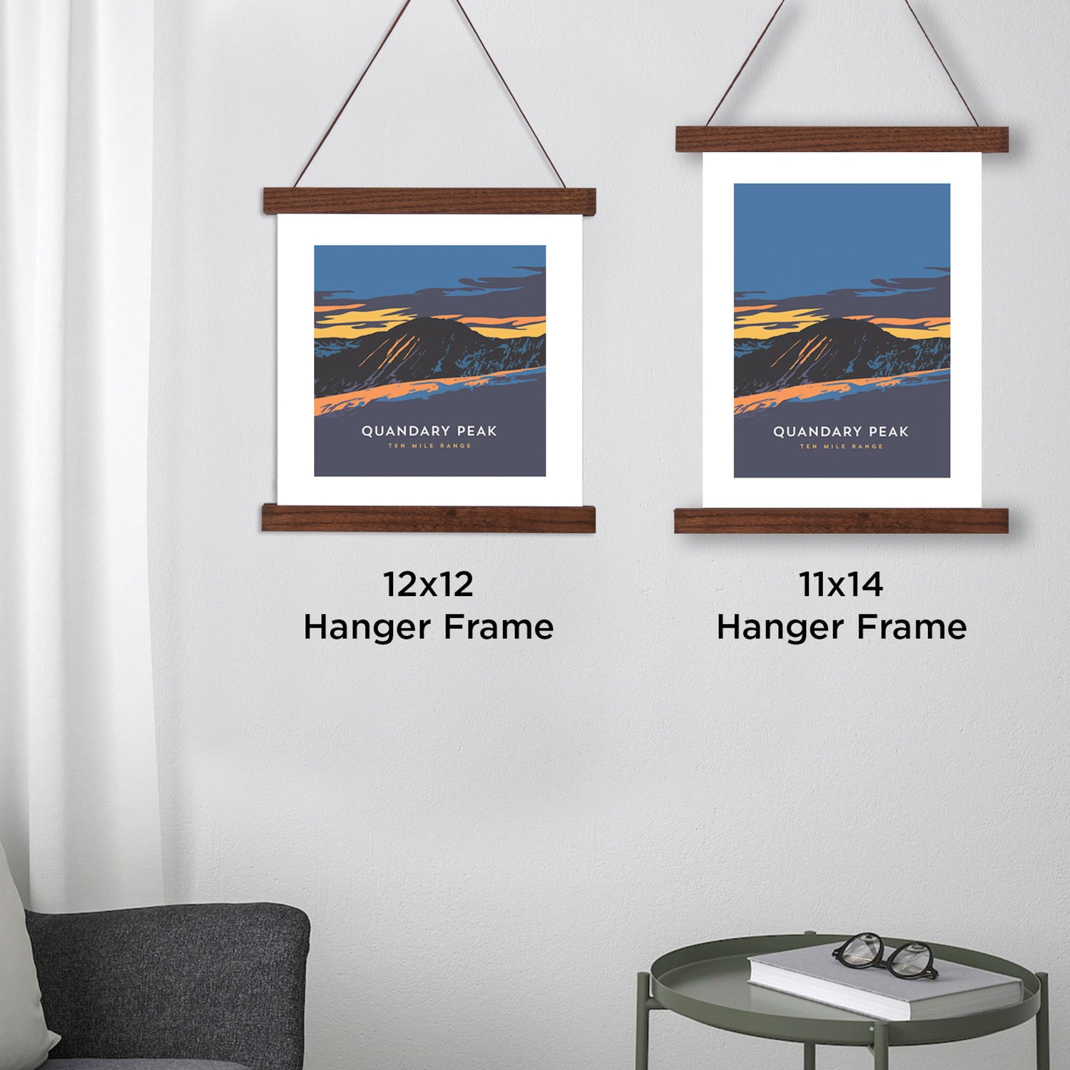 Quandary Peak Colorado 14er Hanger Frame Poster