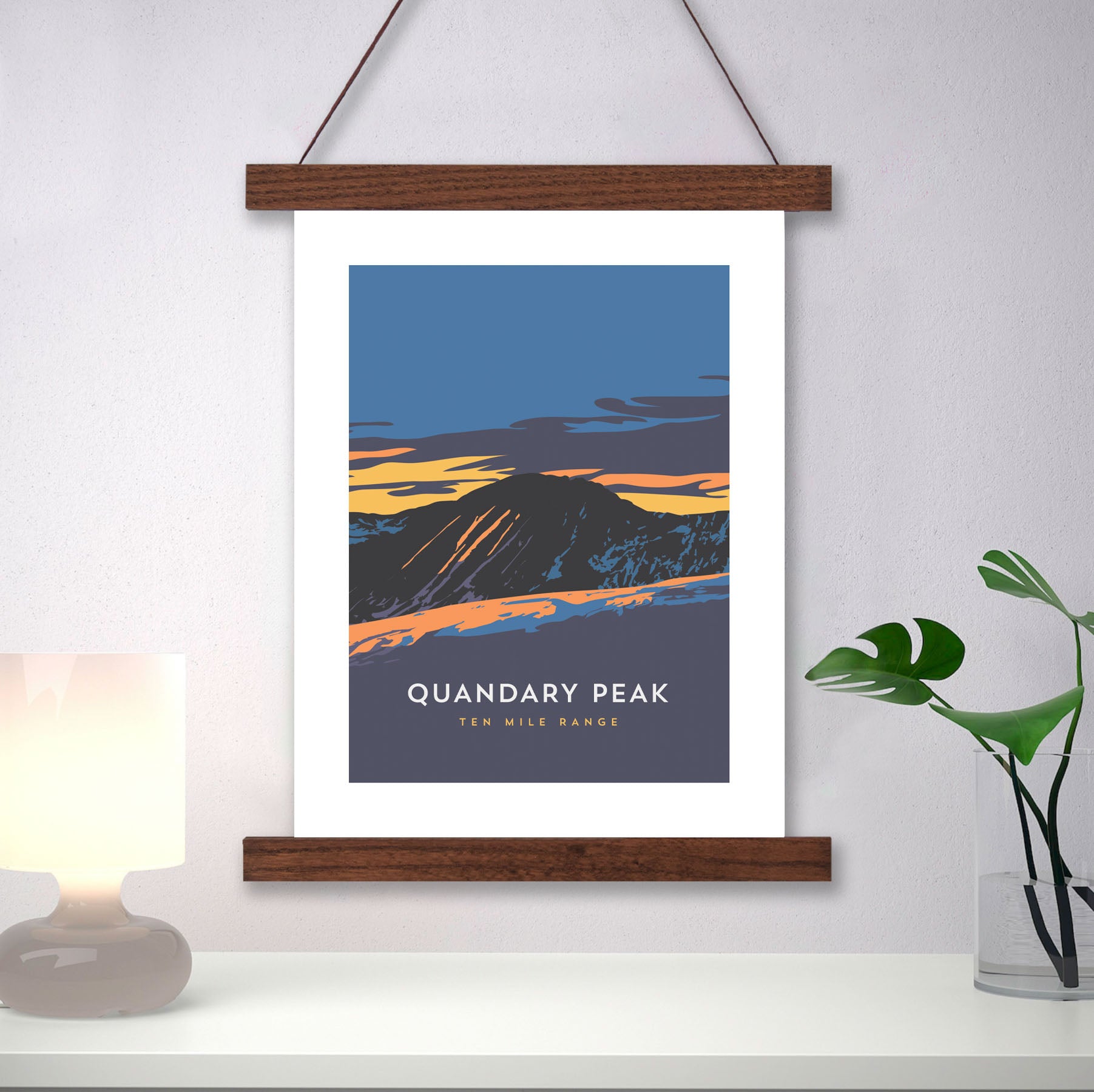 Quandary Peak Colorado 14er Hanger Frame Poster