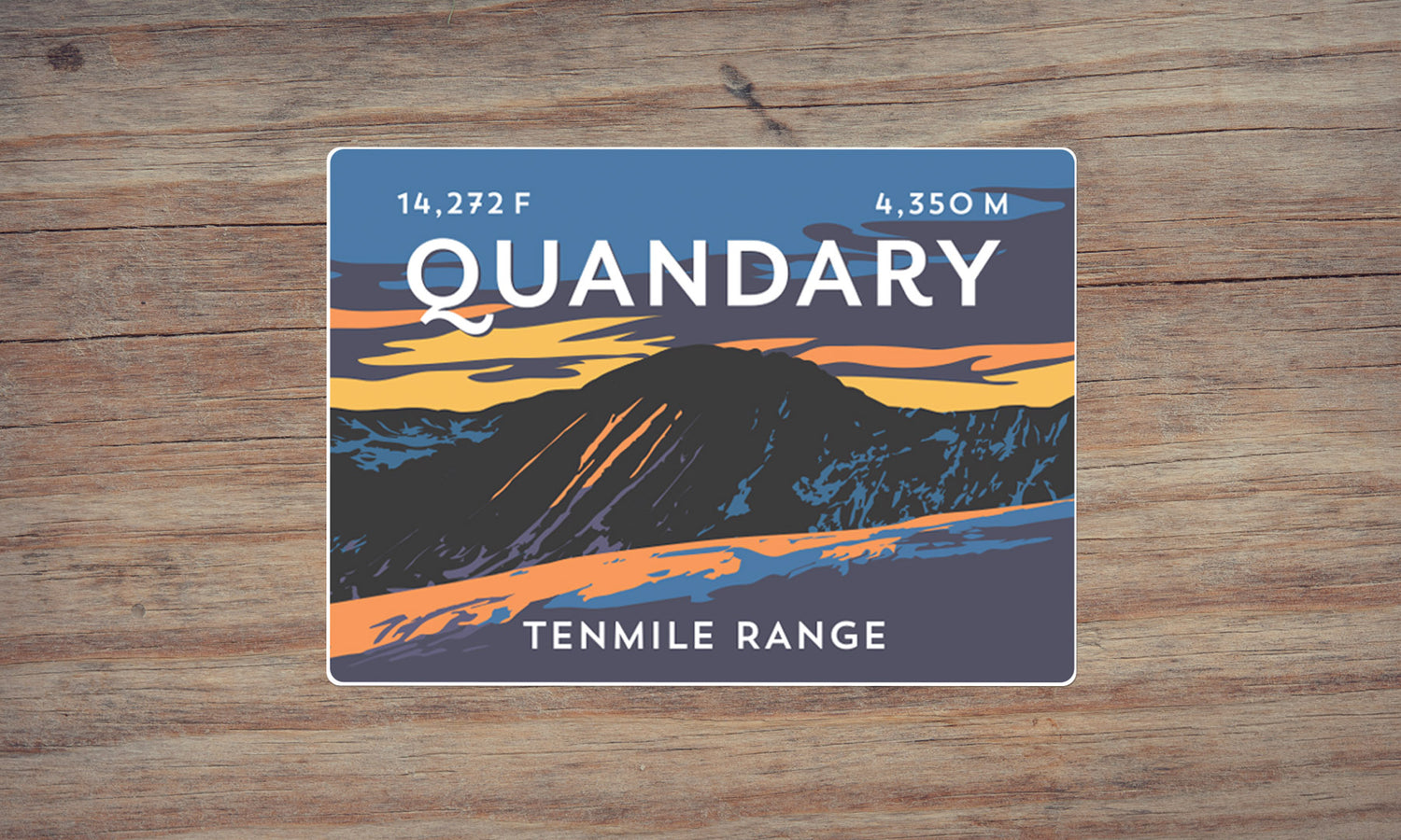 Quandary Peak Colorado 14er Sticker