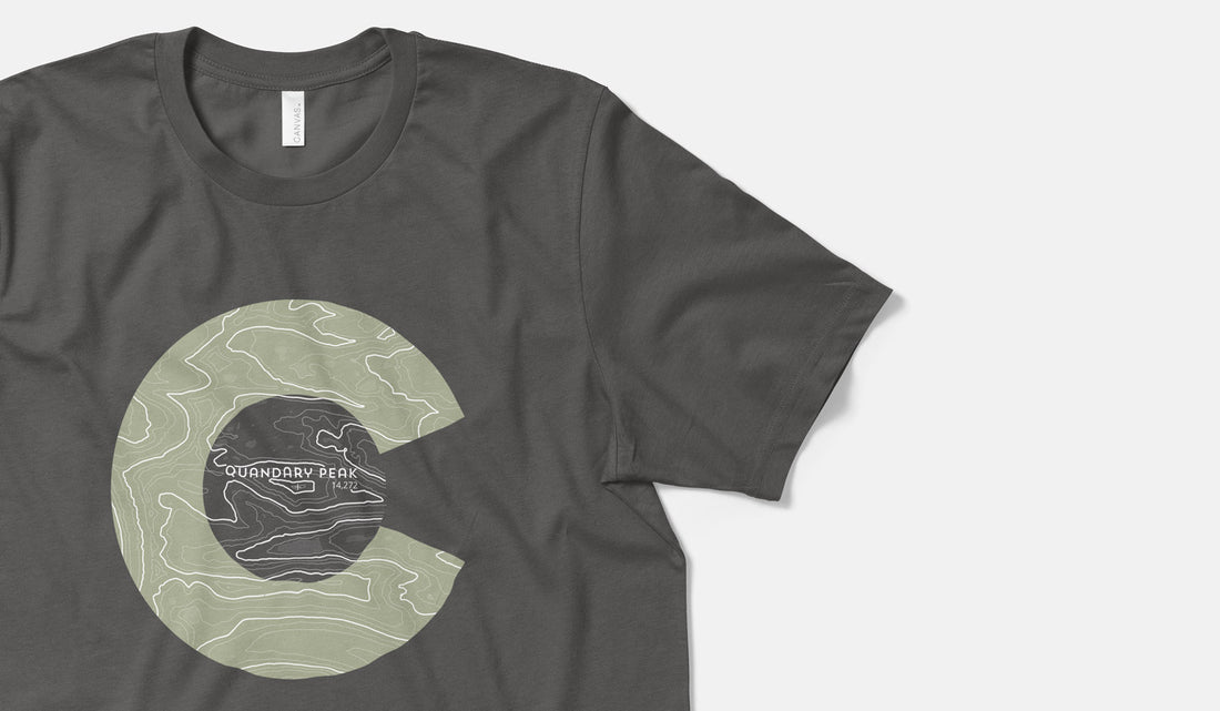 Quandary Peak Topo 14er Shirt