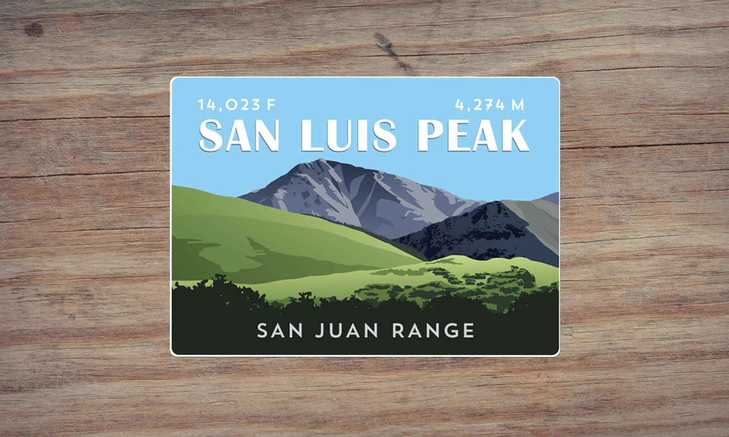 San Luis Peak Colorado 14er Sticker