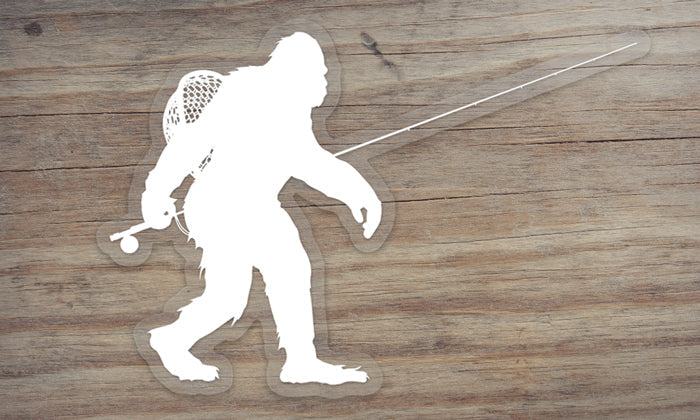 Sasquatch Fly Fishing Die Cut Sticker LARGE 6” Tall