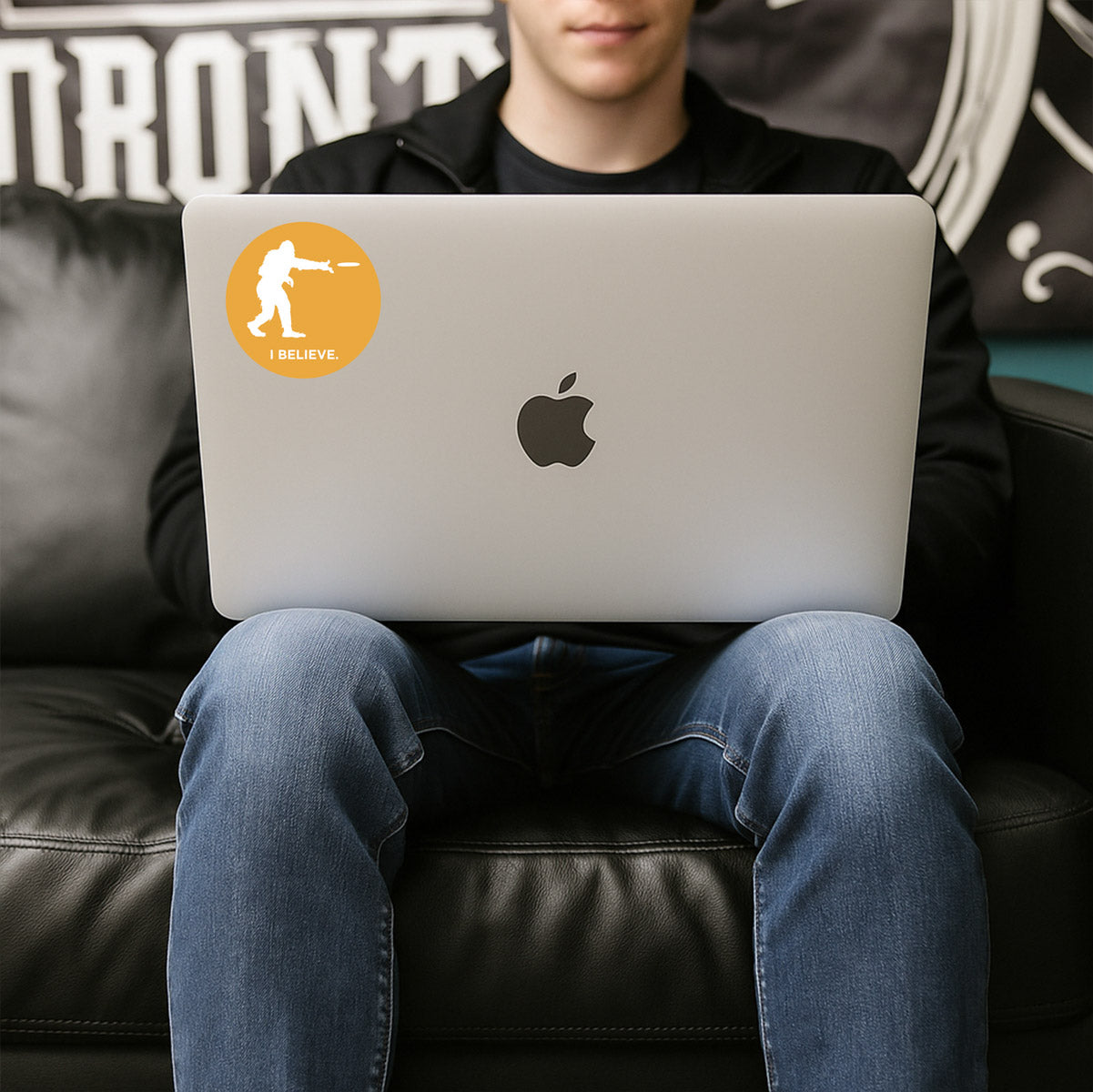 Sasquatch I Believe Frisbee Sticker