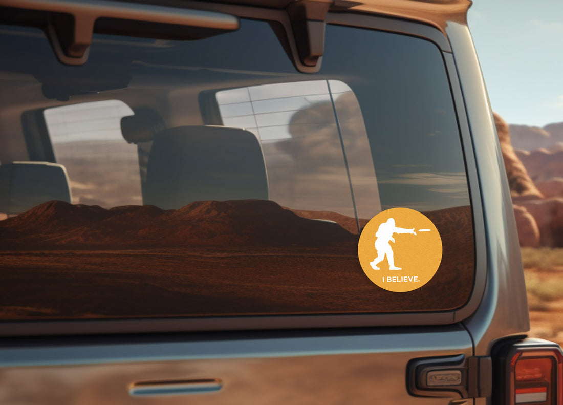 Sasquatch I Believe Frisbee Sticker