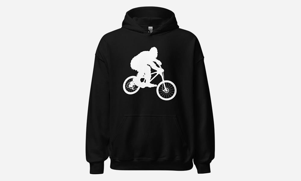 Sasquatch Mountain Biking Hoodie Black