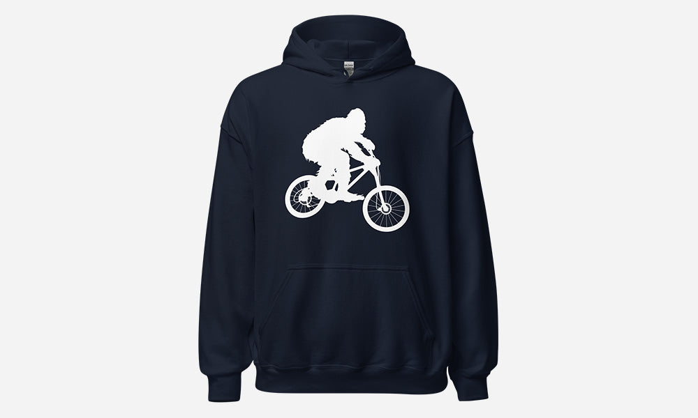 Sasquatch Mountain Biking Hoodie Navy