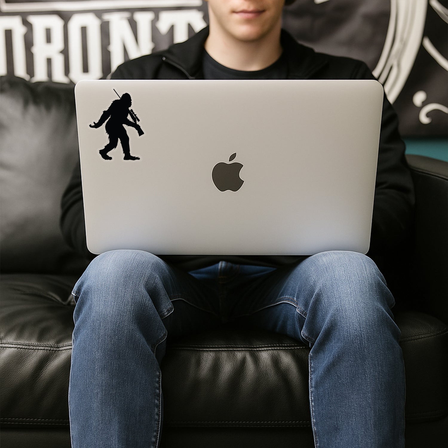 Sasquatch Rifle Hunting Sticker