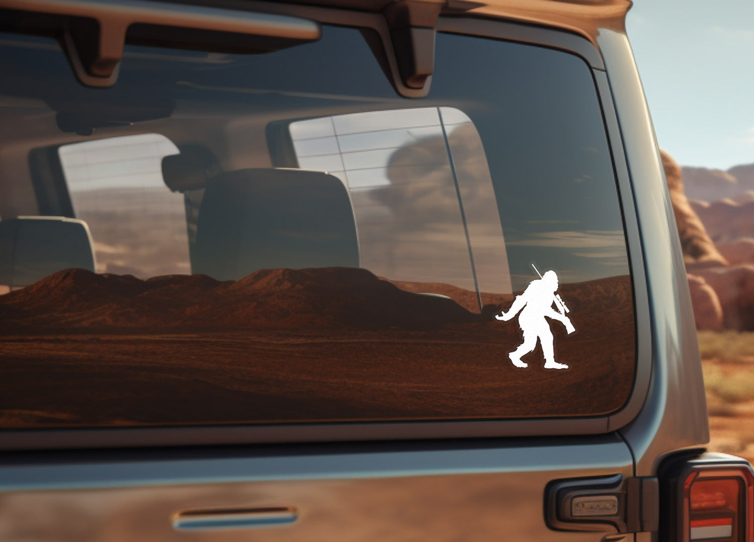 Sasquatch Rifle Hunting Sticker