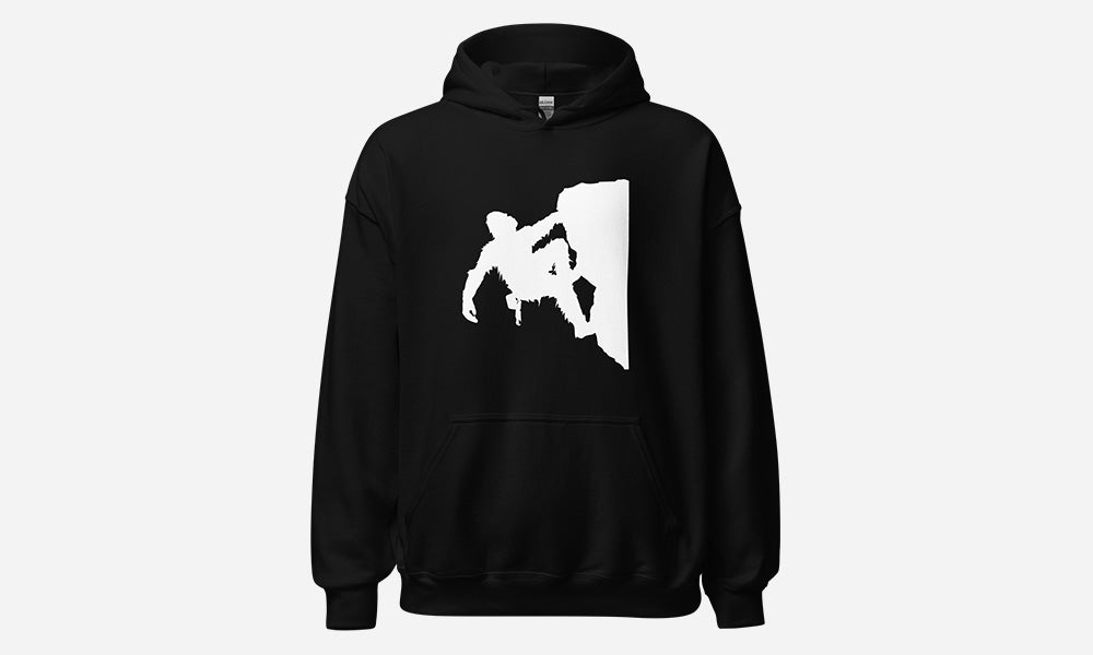 Sasquatch Rock Climbing Hoodie Black