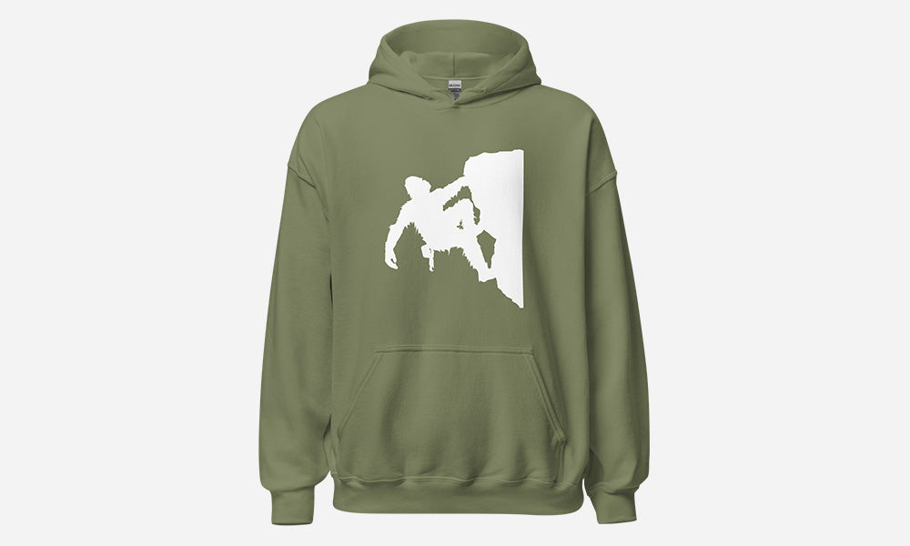 Sasquatch Rock Climbing Hoodie Green