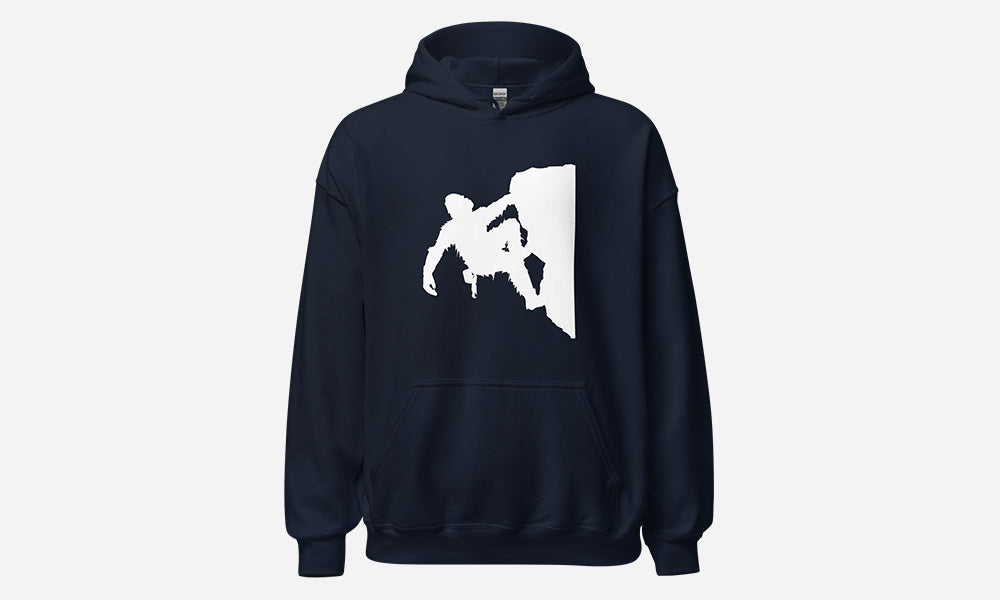 Sasquatch Rock Climbing Hoodie Navy