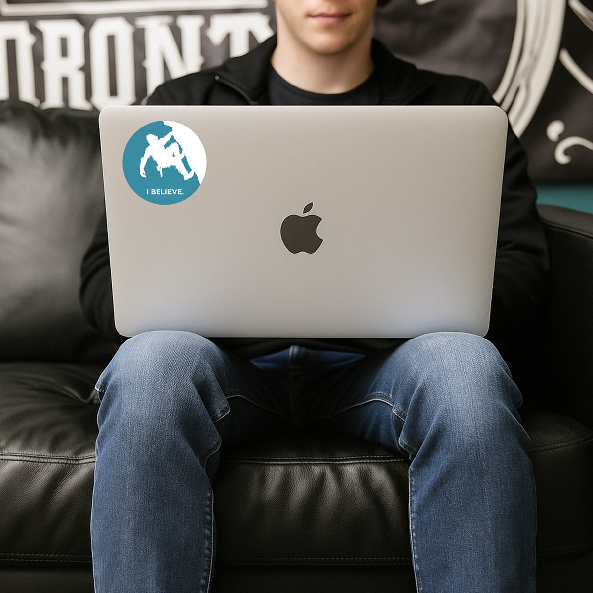 Sasquatch I Believe Rock Climbing Sticker