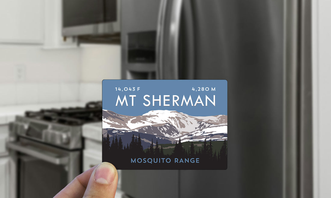 Mount Sherman Colorado 14er Magnet