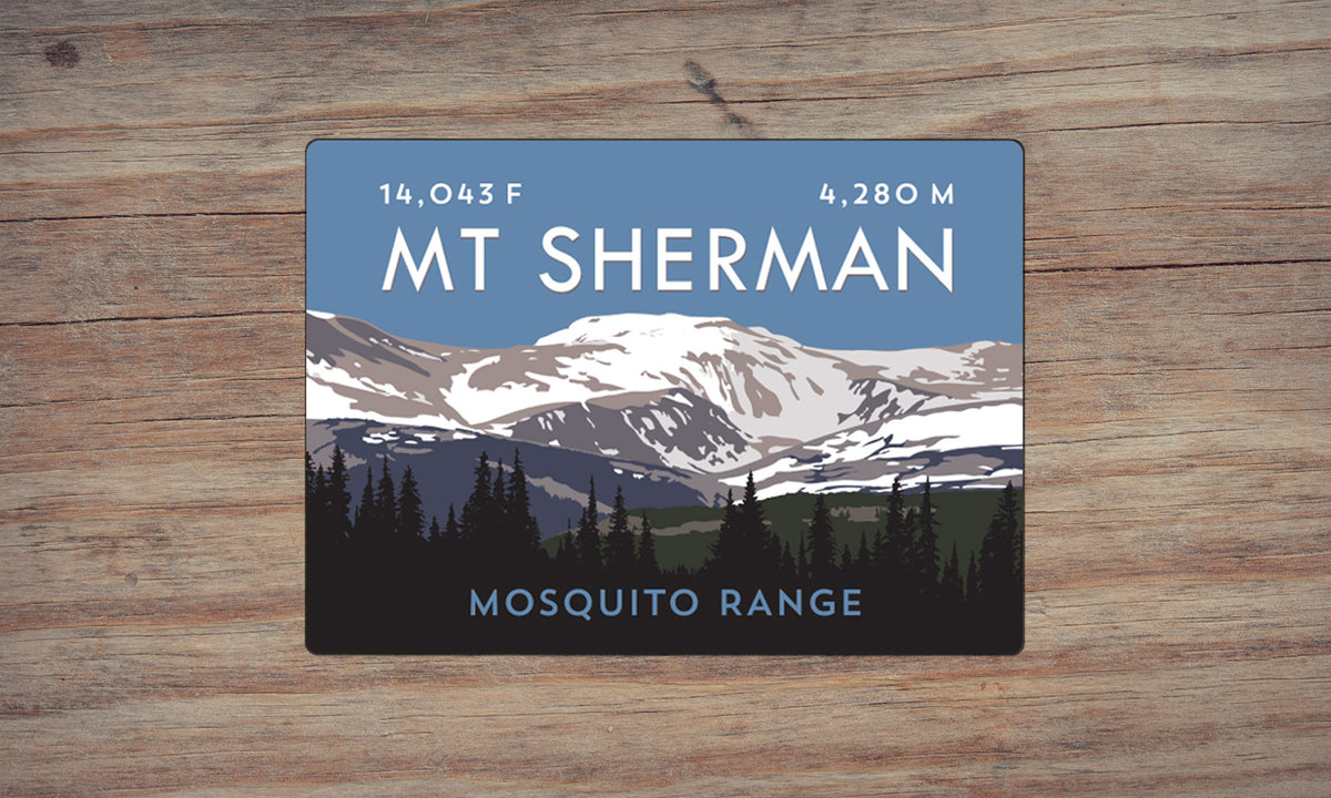 Mount Sherman Colorado 14er Magnet