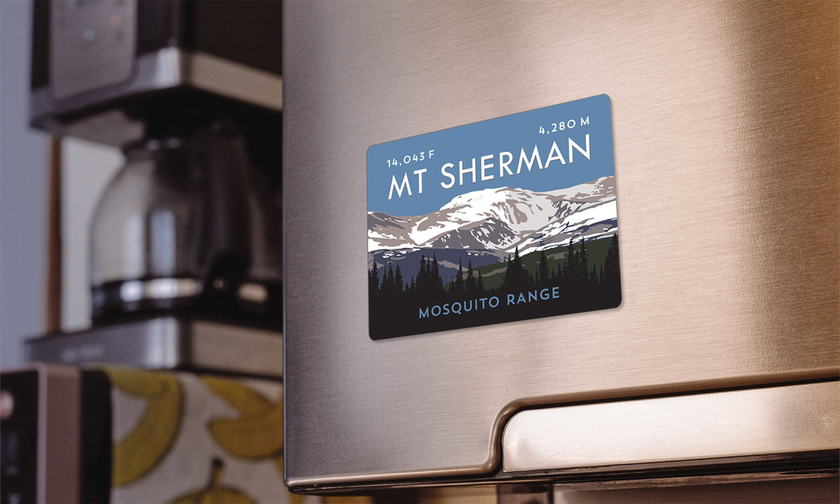 Mount Sherman Colorado 14er Magnet