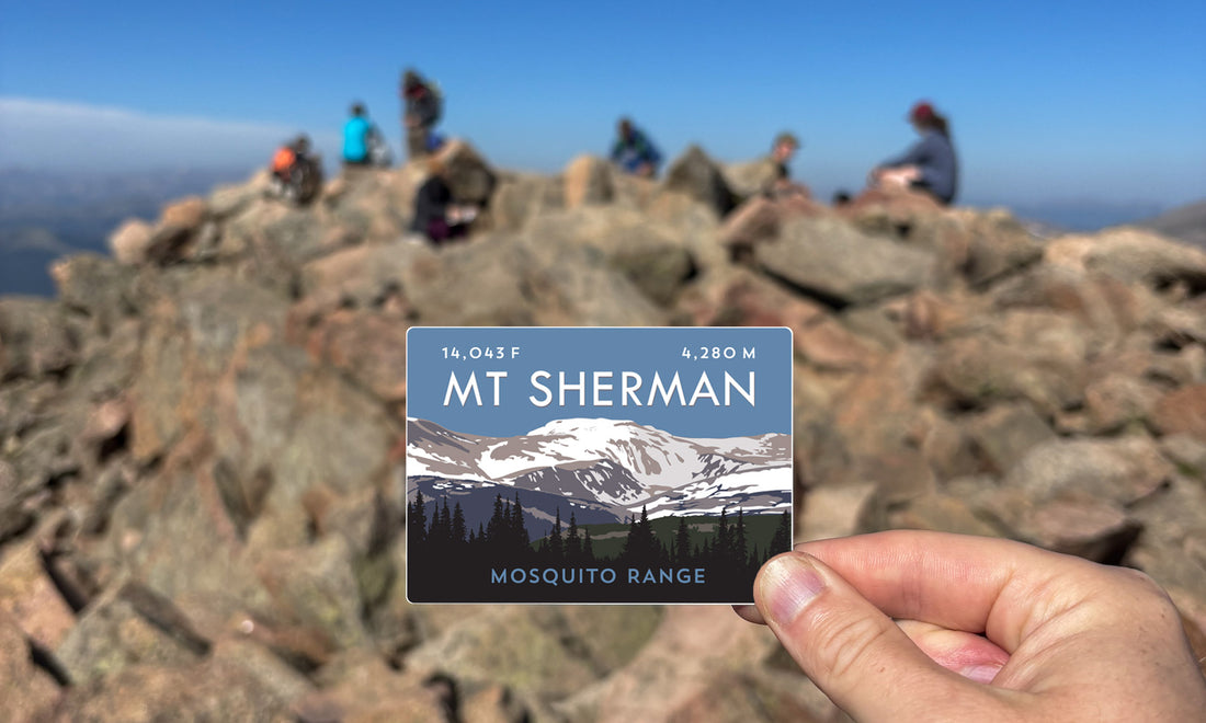 Mount Sherman Colorado 14er Sticker