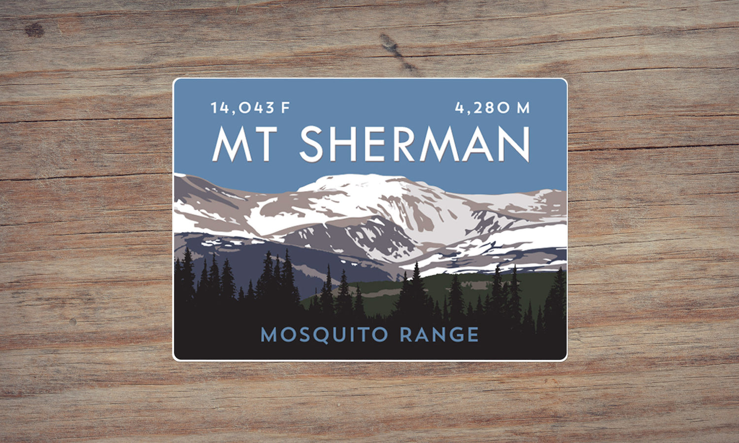 Mount Sherman Colorado 14er Sticker