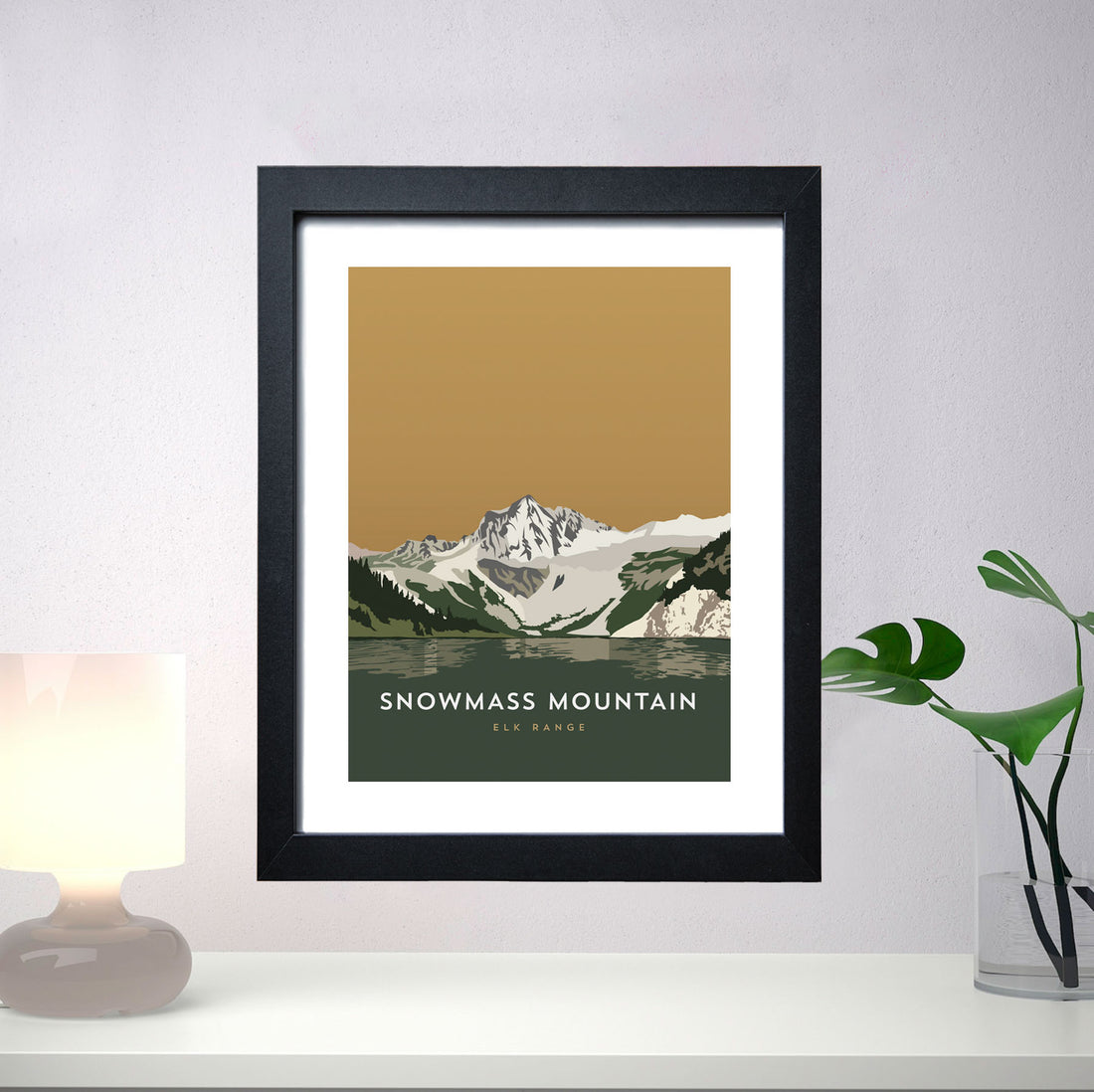 Snowmass Mountain Colorado 14er Framed Poster
