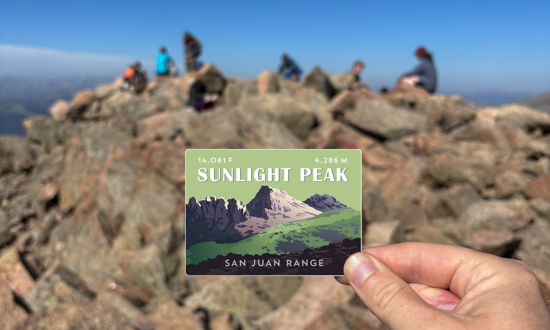 Sunlight Peak Colorado 14er Sticker