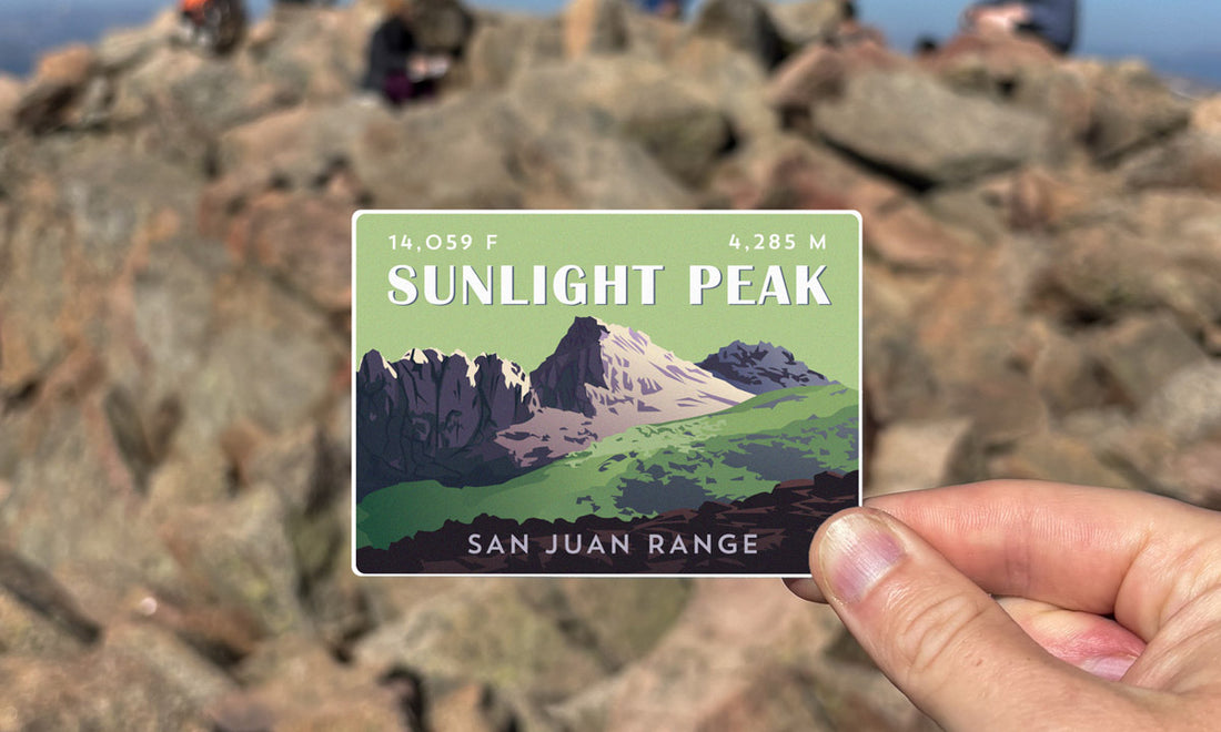 Sunlight Peak Colorado 14er Sticker