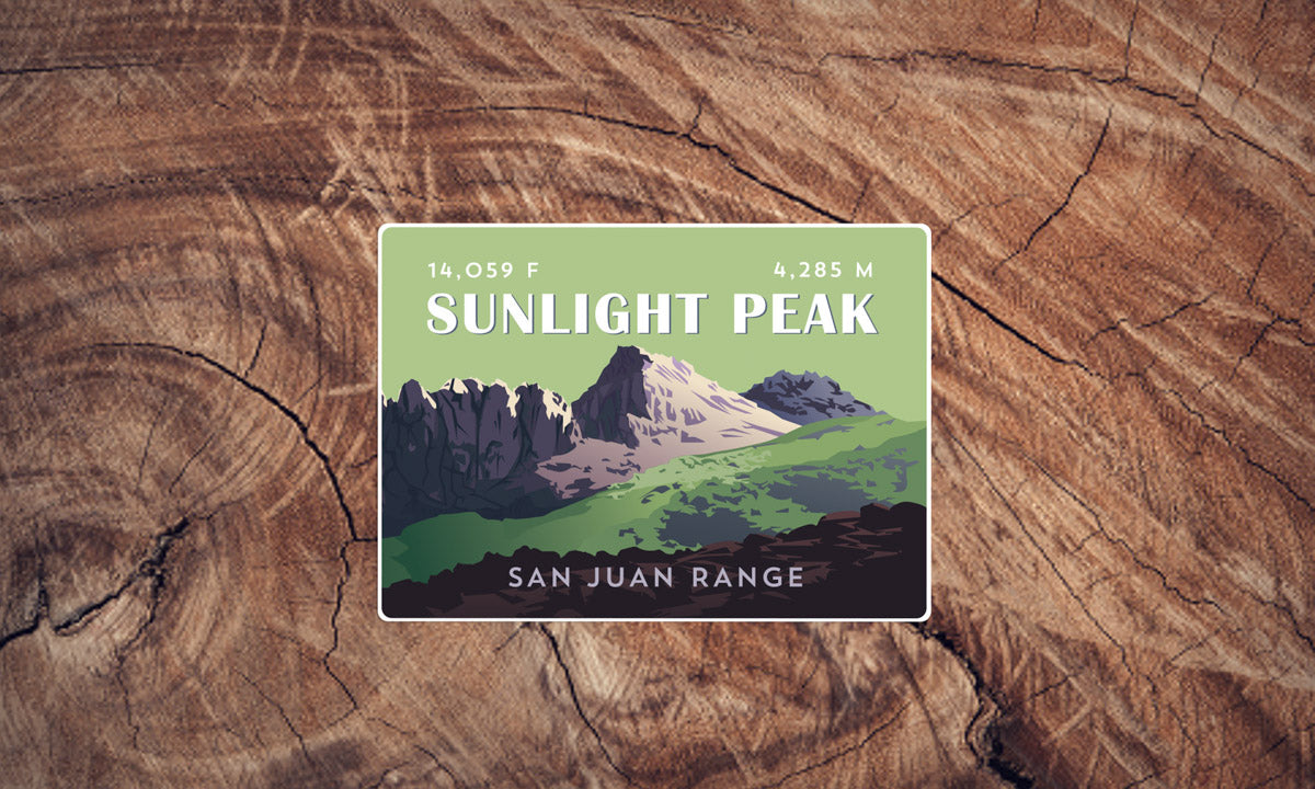 Sunlight Peak Colorado 14er Sticker