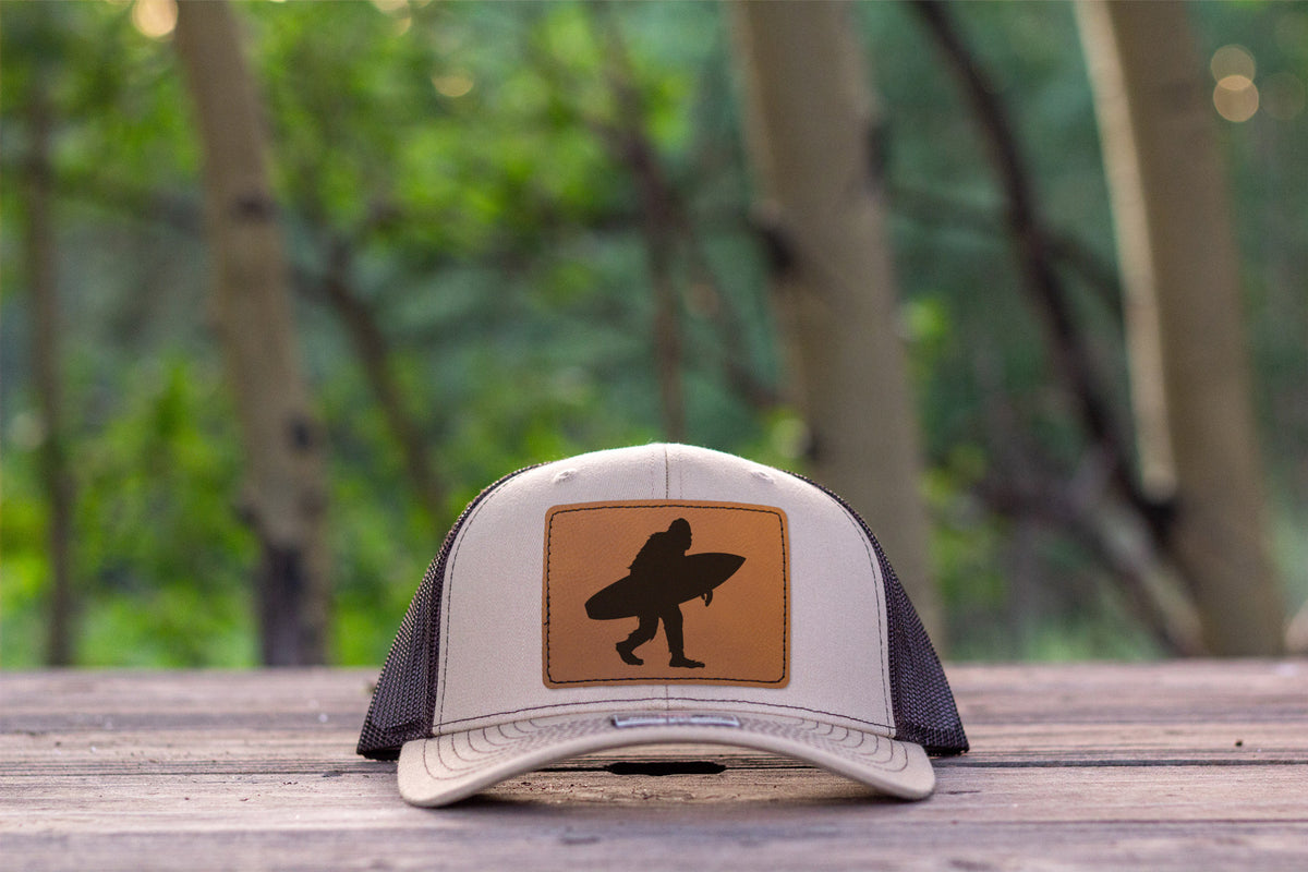 Sasquatch Surfing Hat Khaki/Coffee Richardson 112 Bigfoot