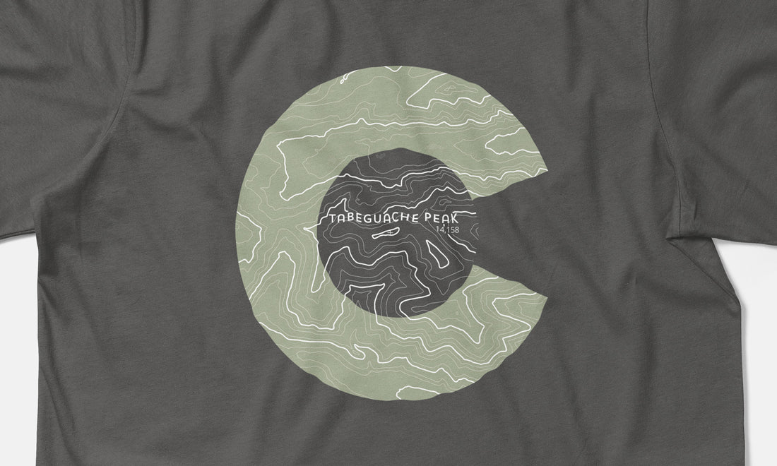 Tabeguache Peak Topo 14er Shirt
