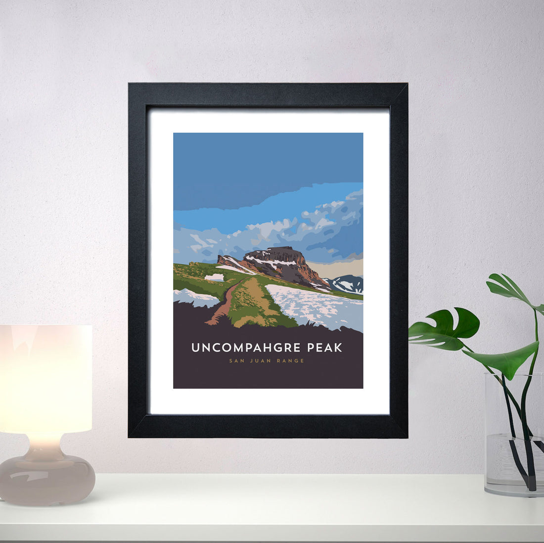 Uncompahgre Peak Colorado 14er Framed Poster