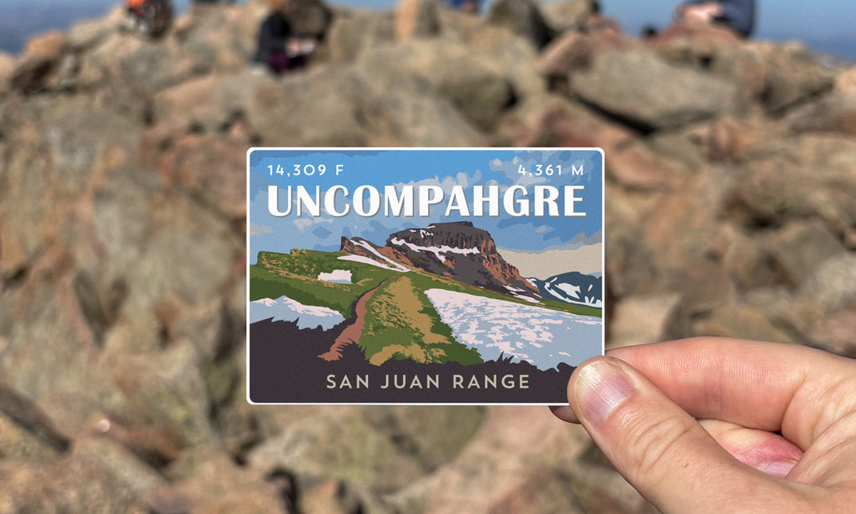 Uncompahgre Peak Colorado 14er Sticker