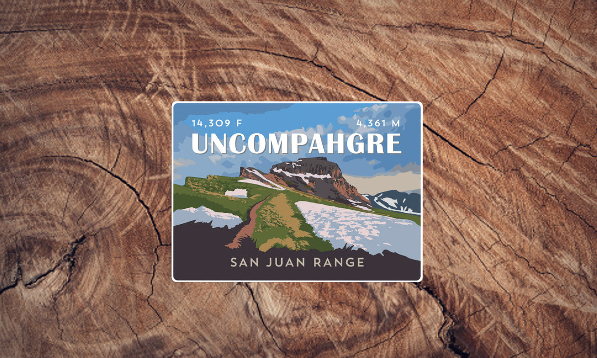 Uncompahgre Peak Colorado 14er Sticker