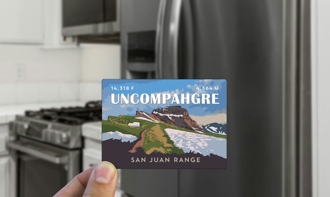 Uncompahgre Peak Colorado 14er Magnet