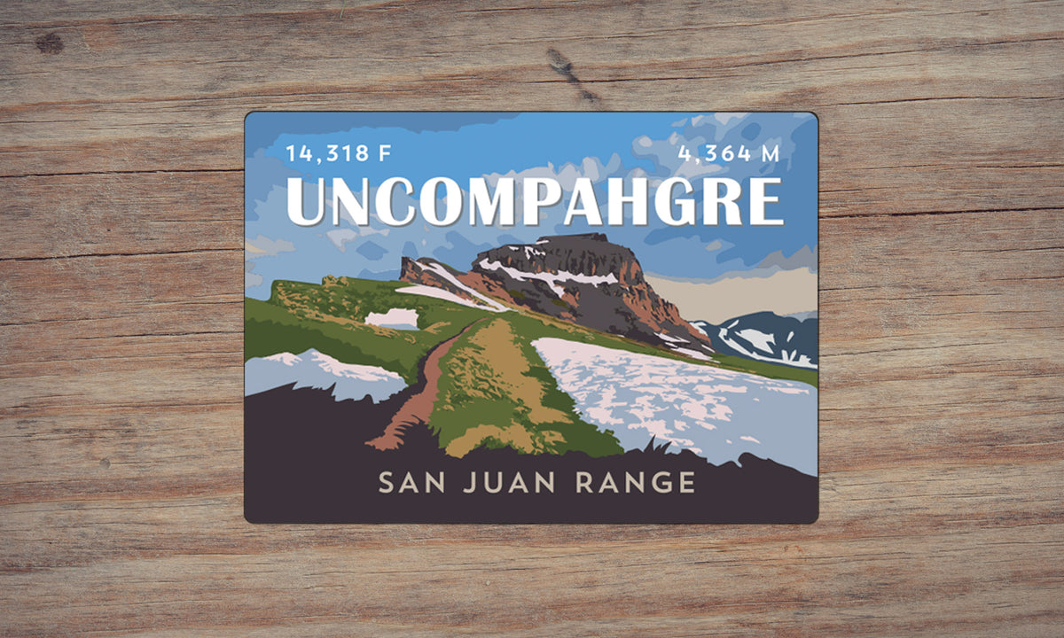 Uncompahgre Peak Colorado 14er Magnet