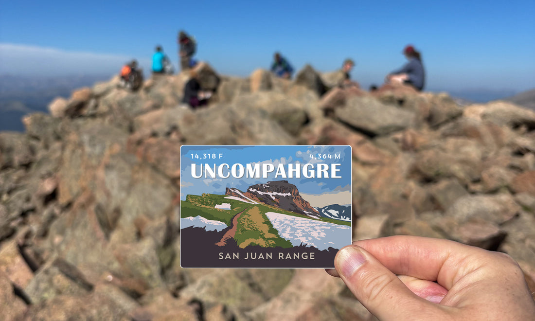 Uncompahgre Peak Colorado 14er Sticker
