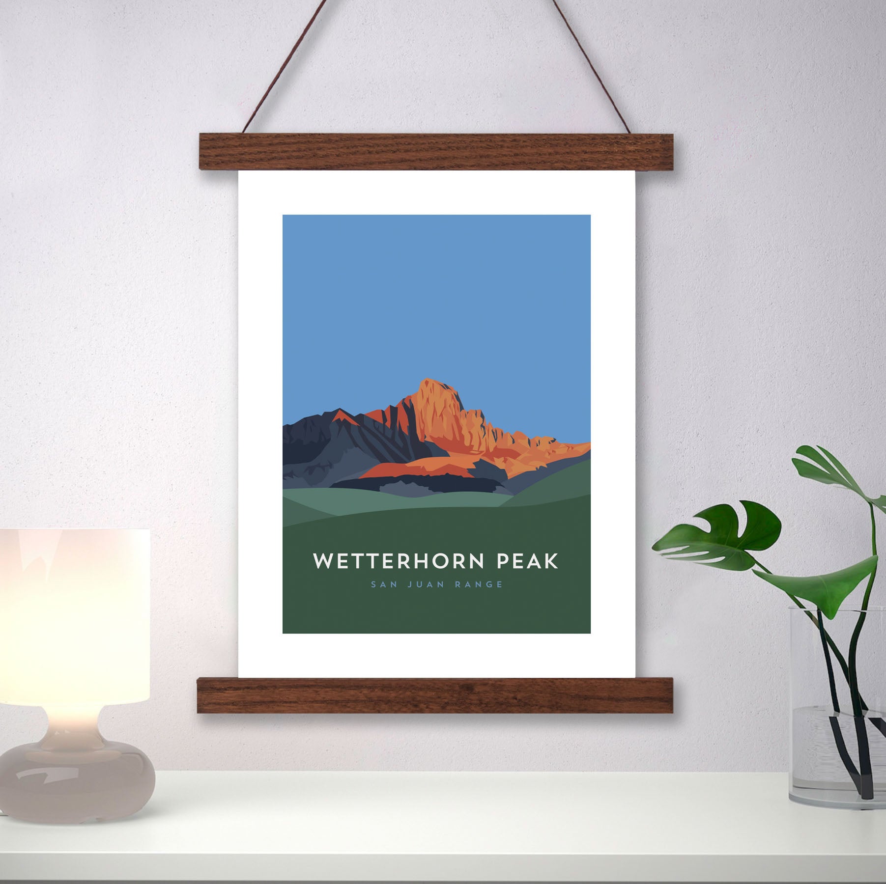 Wetterhorn Peak Colorado 14er Hanger Frame Poster