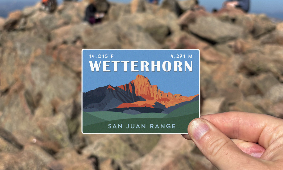 Wetterhorn Peak Colorado 14er Sticker