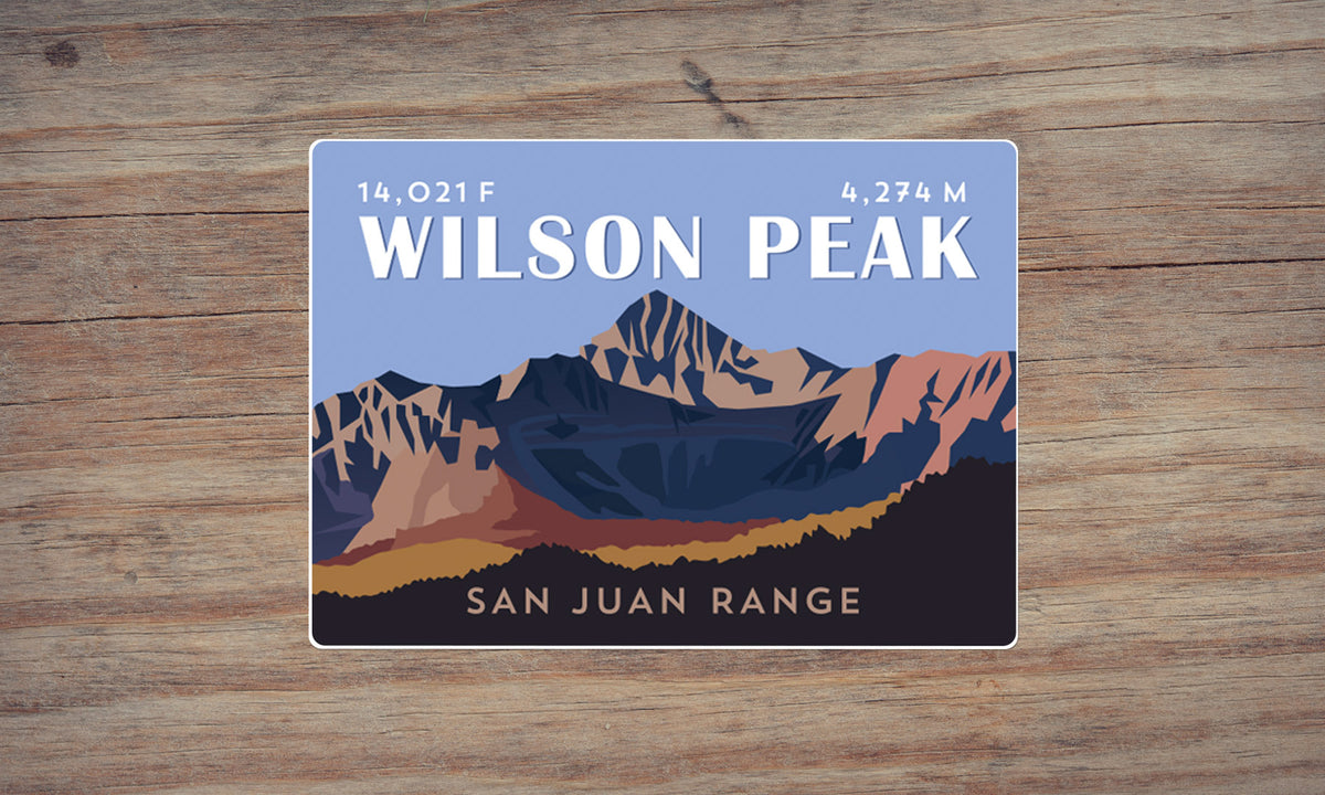 Wilson Peak Colorado 14er Sticker